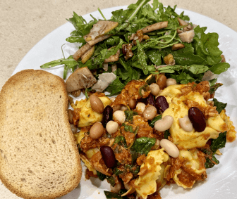 High carb Mediterranean meal