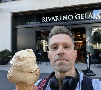 Marco eating gelato