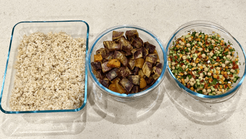 High carb Mediterranean meal prep