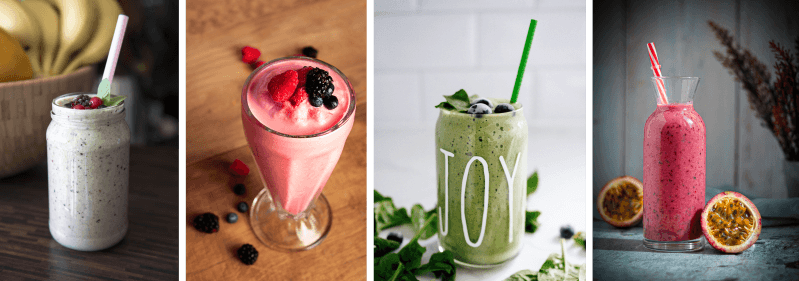 Healthy fruit & veggie smoothies 